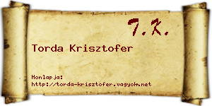 Torda Krisztofer névjegykártya