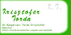 krisztofer torda business card